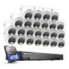 ANNKE 1080P Security Camera System, 32CH 3K Lite DVR Recorder with AI Motion Detection, 24x 2MP (19201080) Add-on Wired White Turret Cams with Smart Color Night Vision, 3.6mm Lens, 4TB Hard Drive view 1