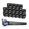 ANNKE 1080P Security Camera System, 32CH 3K Lite DVR Recorder with AI Motion Detection, 16x 2MP (19201080) Add-on Wired Black Turret Cams with Smart Color Night Vision, 3.6mm Lens, 8TB Hard Drive view 1