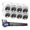 ANNKE 1080P Security Camera System, 32CH 3K Lite DVR Recorder with AI Motion Detection, 8X 2MP (19201080) Add-on Wired White Turret Cams with Smart Color Night Vision, 3.6mm Lens, 4TB Hard Drive view 1