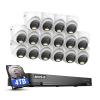 ANNKE 1080P Security Camera System, 32CH 3K Lite DVR Recorder with AI Motion Detection, 16x 2MP (19201080) Add-on Wired White Turret Cams with Smart Color Night Vision, 3.6mm Lens, 4TB Hard Drive view 1