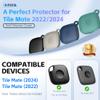 (4-Pack) Silicome Case for Tile Mate 2024, Waterproof Tile Mate Holder Full Body Protective Cover Compatible with Life360 Mate Tile Tracker with Keychain (Black/Off White/Blue/Green) view 2