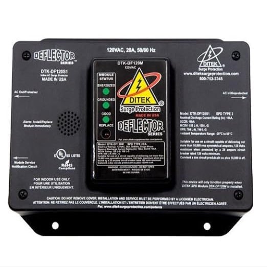 DTK-DF120S1 Series Connected Surge Protector with Dry Contacts and Audible Alarm Comprehensive Surge Protection and Monitoring