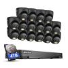 ANNKE 1080P Security Camera System, 32CH 3K Lite DVR Recorder with AI Motion Detection, 16x 2MP (19201080) Add-on Wired Black Turret Cams with Smart Color Night Vision, 3.6mm Lens, 4TB Hard Drive view 1