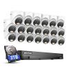 ANNKE 1080P Security Camera System, 32CH 3K Lite DVR Recorder with AI Motion Detection, 20x 2MP (19201080) Add-on Wired White Turret Cams with Smart Color Night Vision, 3.6mm Lens, 3TB Hard Drive view 1