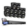 ANNKE 1080P Security Camera System, 32CH 3K Lite DVR Recorder with AI Motion Detection, 12x 2MP (19201080) Add-on Wired Black Turret Cams with Smart Color Night Vision, 3.6mm Lens, 2TB Hard Drive view 1
