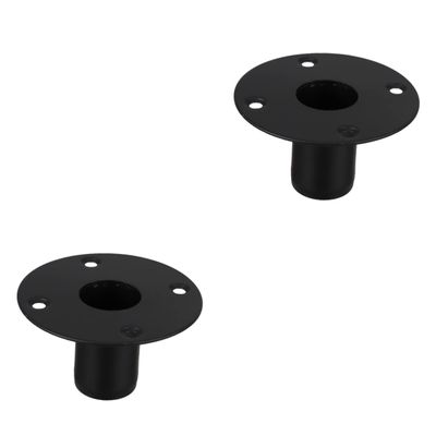 Garneck 2pcs Speaker Stand Base Replacement Heavy Duty Iron Bracket Audio Support Design Wear-Resistant Spray Finish