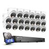 ANNKE 1080P Security Camera System, 32CH 3K Lite DVR Recorder with AI Motion Detection, 20x 2MP (19201080) Add-on Wired White Turret Cams with Smart Color Night Vision, 3.6mm Lens, 4TB Hard Drive view 1