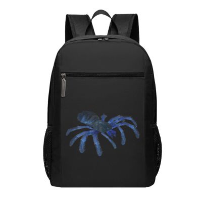 AMZJHGWEU Blue Tarantula Travel Laptop Backpack, Business Anti Theft Slim Sturdy Laptops Backpacks, College Computer Bag Gift for Men & Women Fits 17 Inch Notebook,Black