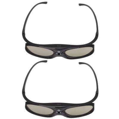144Hz DLP Link 3D Glasses High Definition No Ghosting for DLP Link Projector 3D Active Glasses Black2Pcs for Home Theater Entertainment