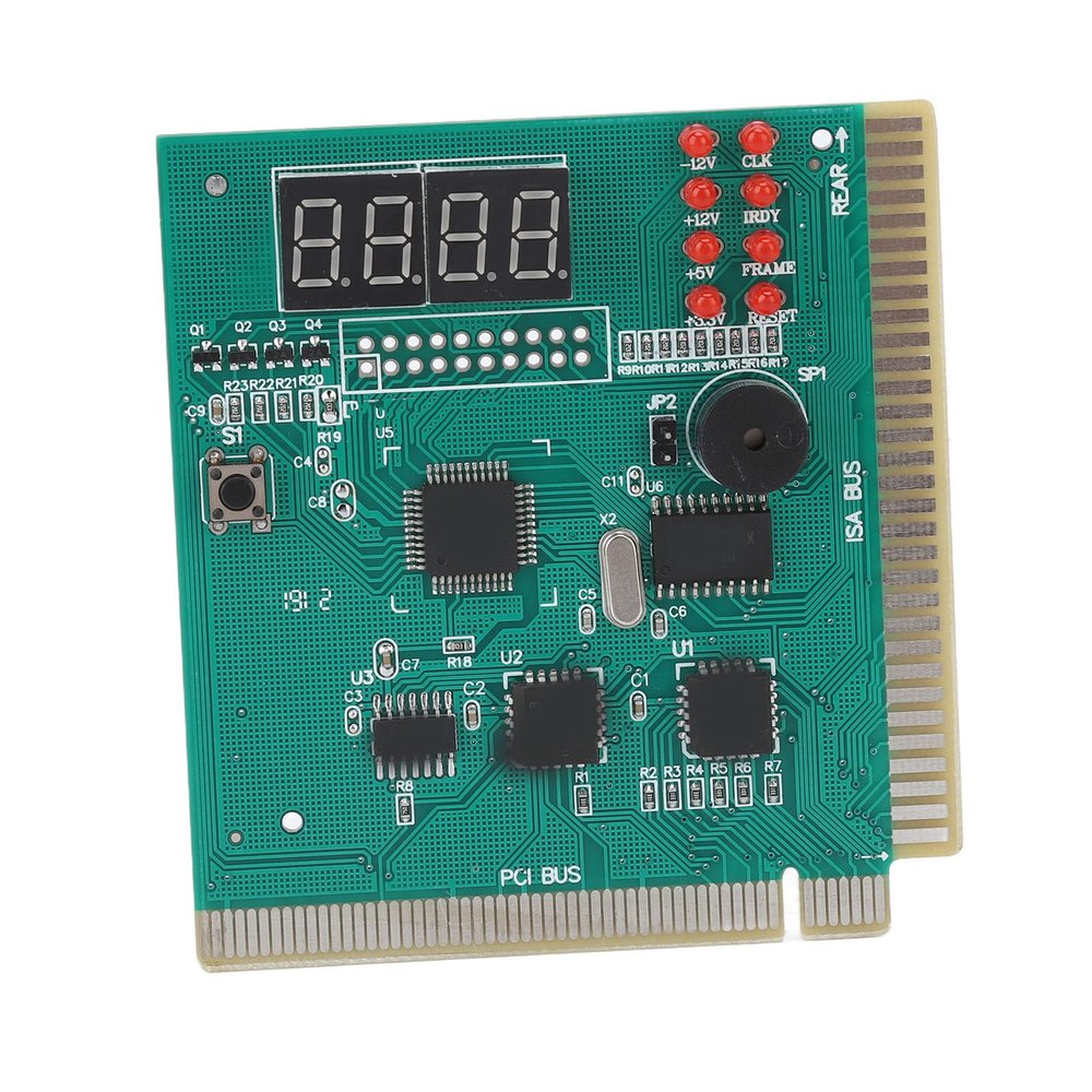 4 Digit Dual Post Code Display Desktop Diagnostic Card for PC Mother Board, High Compatibility Motherboard Test Card for Professional Repairers