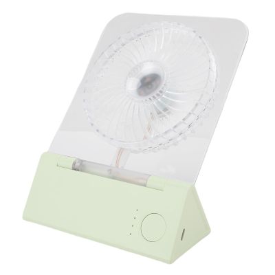 AYNEFY Desktop Fan, Magnetic and Wall Mount Design Desk Fan Colorful Gradient Night Light Desk Personal Fan Powerful and Quiet Lightweight Fan for Work Study (Transparent Green)