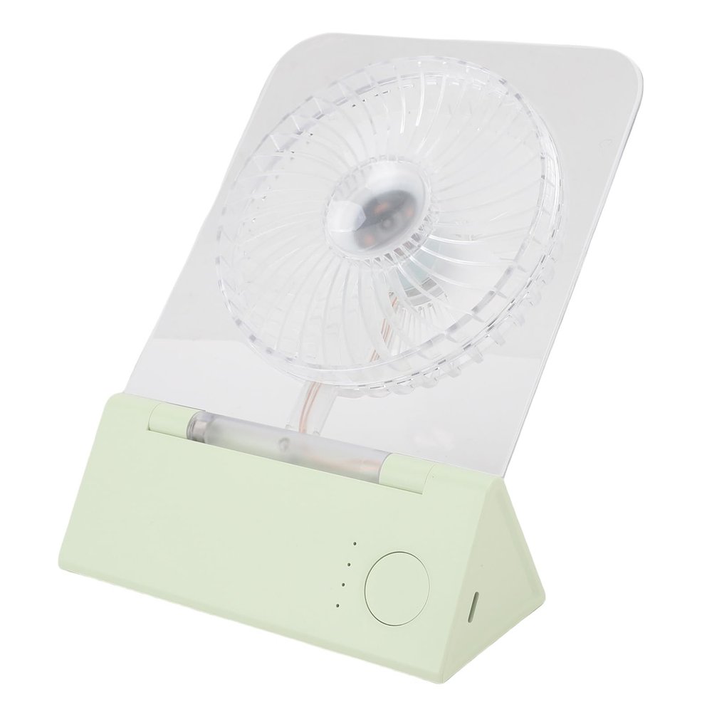 AYNEFY Desktop Fan, Magnetic and Wall Mount Design Desk Fan Colorful Gradient Night Light Desk Personal Fan Powerful and Quiet Lightweight Fan for Work Study (Transparent Green)