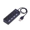 Happyyami USB Port Hub Splitter with Independent High Speed Data Transfer Up to Mbps Compatible with for Laptop and Black view 1