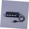 Happyyami USB Port Hub Splitter with Independent High Speed Data Transfer Up to Mbps Compatible with for Laptop and Black view 3