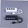 Happyyami USB Port Hub Splitter with Independent High Speed Data Transfer Up to Mbps Compatible with for Laptop and Black view 4