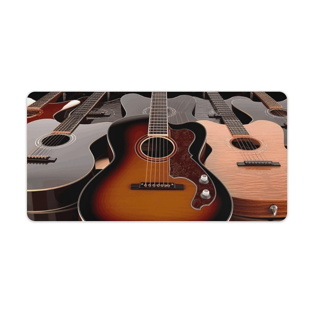 Guitar Keyboard Mat Large Gaming Mouse Pad, Anti-Slip Desk Mat for Desktop Desk Work/Home Writing Mat 11.8 * 23.6 Inches