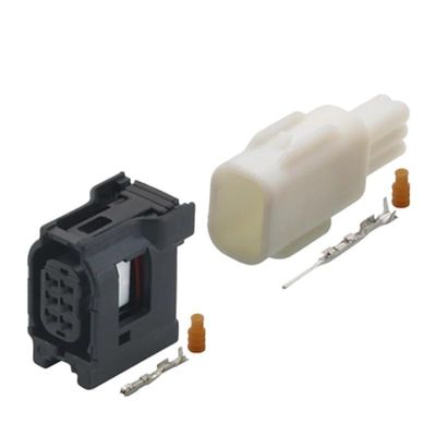 CHAOF 1/5/10/20/50 Set 6 Pin Reversing Radar Probe Auto Male Female Connector Wiring Socket for 6189-1142(6p Female Male,50 Sets)