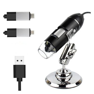 Microscope 1600X Digital Electronic Microscope Camera, 8 LED Magnifier Adjustable Magnification(with Adapter,1600X)