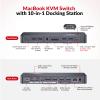AV Access KVM Switch Docking Station for MacBook, USB-C KVM Switch 2 Monitors 2 Computers, 4K Dual HDMI Displays, 1 Laptop&1 Desktop Switching, Plug&Play, Ethernet, 100W Power Delivery, EDID Emulation view 2