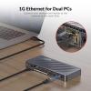 AV Access KVM Switch Docking Station for MacBook, USB-C KVM Switch 2 Monitors 2 Computers, 4K Dual HDMI Displays, 1 Laptop&1 Desktop Switching, Plug&Play, Ethernet, 100W Power Delivery, EDID Emulation view 3