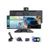 10.26" Portable Carplay Screen for Car, 4K HD Car Stereo Touch Screen with Apple CarPlay and Android Auto, 4K Dash Cam, 1080P Backup Camera, Mirror Link, Voice Control, Bluetooth, GPS, AUX/FM view 1