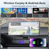 10.26" Portable Carplay Screen for Car, 4K HD Car Stereo Touch Screen with Apple CarPlay and Android Auto, 4K Dash Cam, 1080P Backup Camera, Mirror Link, Voice Control, Bluetooth, GPS, AUX/FM view 2