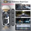 10.26" Portable Carplay Screen for Car, 4K HD Car Stereo Touch Screen with Apple CarPlay and Android Auto, 4K Dash Cam, 1080P Backup Camera, Mirror Link, Voice Control, Bluetooth, GPS, AUX/FM view 4