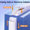Delamu 236in Cord Hider, Professional Cable Cover Kit for Wall, TV Wire Hider for Wall Mounted TV, Raceway Cover on Management Wires, Cable Concealer, 0.59'' H x 0.40'' W, White view 2