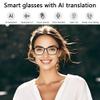 MONFOLROY AI Translation Glasses with 160+ Languages with Deepseek R1, Smart Glasses for Men Woman,Bluetooth Audio Glasses with Voice Assistant, Open-Ear Speakers&Mic, Anti-Blue Light/Polarized Lens view 2