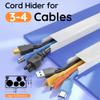 Delamu 236in Cord Hider, Professional Cable Cover Kit for Wall, TV Wire Hider for Wall Mounted TV, Raceway Cover on Management Wires, Cable Concealer, 1.18'' H x 0.60'' W, White view 2