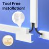 Delamu 236in Cord Hider, Professional Cable Cover Kit for Wall, TV Wire Hider for Wall Mounted TV, Raceway Cover on Management Wires, Cable Concealer, 1.18'' H x 0.60'' W, White view 4