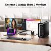 AV Access 8K KVM Switch 2 Monitors 2 Computers for Laptop & Desktop, 100W USB-C Charge for Laptop, Ethernet, Docking Station Dual Monitor 8K@60Hz/4K@165Hz, 4xUSB 3.2, Audio, SD, Wired Remote Control view 4