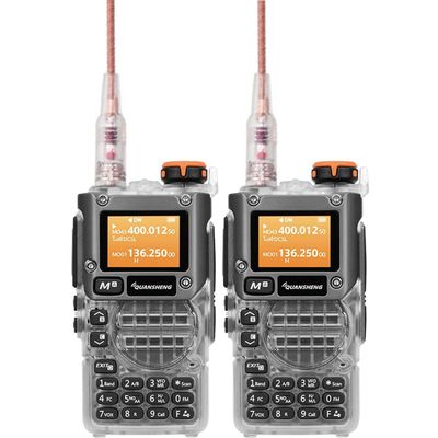 UV-K6 UV-K5(8) Ham Radio Long Range Walkie Talkies AM FM Dual Band Transceiver Two Way Radio NOAA Weather Type C Charge Handheld Radio (2 Pack)
