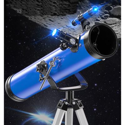 114mm Reflector Telescope for Kids and Beginners 700mm Focal Length, Easy to Mount and Use, Ideal for Stargazing and Moon Observation(Round)