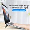WATIIFUFU 4pcs Foldable Laptop Riser Notebook Stand for Enhanced Airflow and Ergonomic Viewing Angle Portable Laptop Holder for Desk and Couch Use view 2