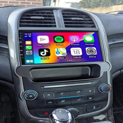 4+64G 9 inch Car Radio Stereo for Chevrolet Malibu 2011-2015 Double Din Touchscreen Car Radio Receiver w/WiFi GPS Navigation w/Bluetooth AHD Backup Camera Mic 1080P with w/carplay Andriod 14 Auto
