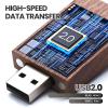 16GB 100Pcs Personalized Wood USB 2.0 Flash Drive, Custom Rectangle Thumb Drive with Linen Bag, Engraved USB Stick Bulk, Engraving/Printing Your Logo & Text for School/Graduation/Company/Photography view 2