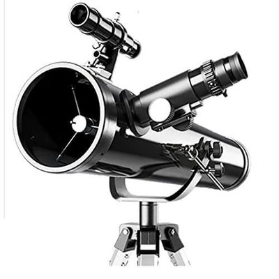 114mm Portable Astronomy Telescope for Kids & Beginners, Easy to Mount, 700mm Focal Length, Ideal for Stargazing & Moon Viewing (Black,TypeB)