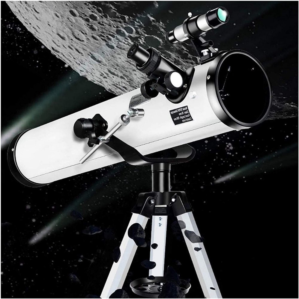 114mm Astronomical Telescope for Beginners, Portable 700mm Focal Length Telescope for Kids and Adults with Aluminum Tripod  Ideal Stargazing & Moon Observation(Package 3)