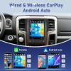 [2+64GB] Car Radio for Dodge RAM 1500 2500 3500 2013-2018 (for Auto AC) with Carplay&Android Auto, 9.7 inches Android Touch Screen RAM Stereo, 1080P/HiFi Audio/Bluetooth/FM RDS/SWC view 4