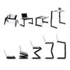 Adjustable Aluminum Laptop Desk for Bed Table Portable Notebook Stand Tray Sofa Bed (Color : Blue) (D) view 3