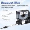 Esaytool 80 X Compatible with Dymo D1 Label Tape 45010 A45010 45010S 45110 S0720500 Black on Clear 12mm 1/2 inch x 23 Feet Replacement for Dymo Label Maker LabelManager 160 420P 210D 280 360D PnP view 2