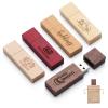 16GB 25Pcs Personalized Wood USB 2.0 Flash Drive, Custom Rectangle Thumb Drive with Linen Bag, Engraved Wooden USB Sticks, Engraving/Printing Your Logo & Text for Graduation/Company/Photography view 1