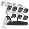 8 Channel Wireless Home Security Camera System with Two-Way Audio/AI Face Detection/Colour Night Vision/Smart Playback Video, 8CH WiFi NVR kit, 8pcs 3MP Surveillance Security Cameras, NO Hard Drive view 1