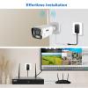 8 Channel Wireless Home Security Camera System with Two-Way Audio/AI Face Detection/Colour Night Vision/Smart Playback Video, 8CH WiFi NVR kit, 8pcs 3MP Surveillance Security Cameras, NO Hard Drive view 2