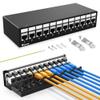 Enmane 12 Port Patch Panel CAT6 Keystone Patch Panel 1U Wall Mount Shielded view 1