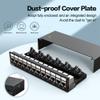 Enmane 12 Port Patch Panel CAT6 Keystone Patch Panel 1U Wall Mount Shielded view 3
