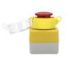 Red Sign Push Button Switch Mushroom Head Emergency Stop Button 10A Plastic Shell with Protection Cover view 2