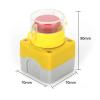 Red Sign Push Button Switch Mushroom Head Emergency Stop Button 10A Plastic Shell with Protection Cover view 4