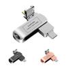 Custom Swivel OTG USB Flash Drive, 100 Pack Personalized Metal 4 in 1 Versatile Thumb Drive USB 3.0 Memory Stick, Ideal for Corporate Gifts, Business Promotional Giveaways (16 GB,Without Box) view 1